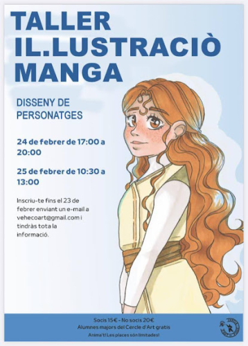 Cartel del evento Taller de Ilustración Manga