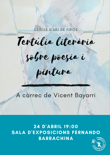 Cartel del evento Tertulia literaria