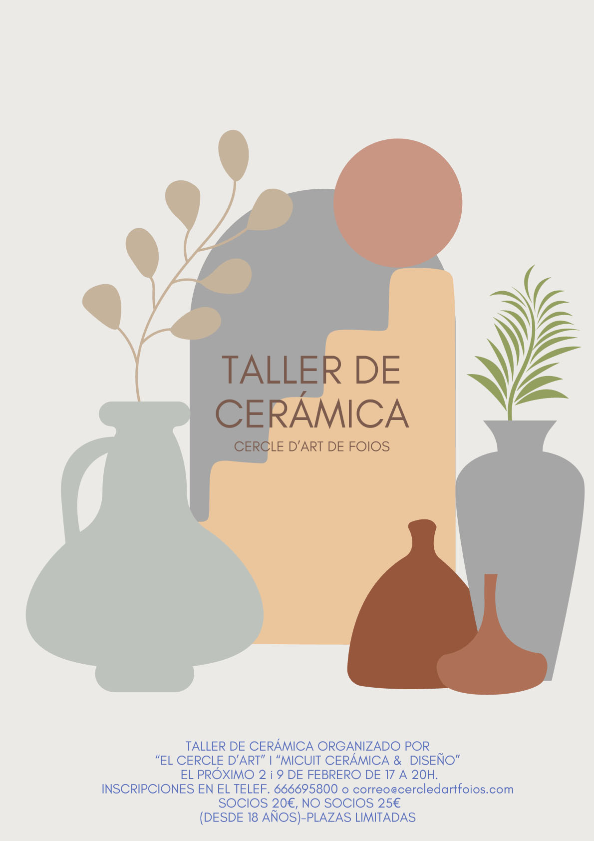 Cartel del evento TALLER DE CERÁMICA