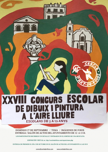 Cartel del evento XXVIII CONCURSO ESCOLAR DE DIBUJO Y PINTURA AL AIRE LIBRE