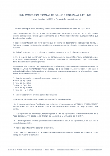 Imagen del evento XXIX CONCURSO ESCOLAR DE DIBUJO Y PINTURA AL AIRE LIBRE