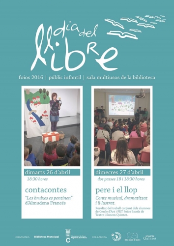 Cartel del evento Día del libro "Pedro y el lobo "