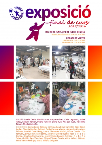 Cartel del evento Exposición final de curso 2015 / 2016