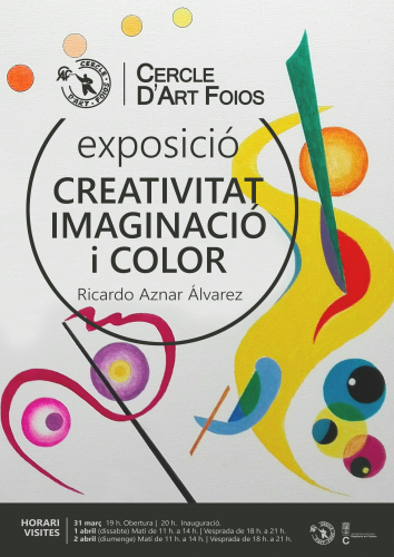Cartel del evento Creatividad, imaginación  y color