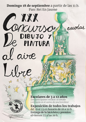 Cartel del evento Exposición  XXX CONCURSO ESCOLAR DE DIBUJO Y PINTURA AL AIRE LIBRE