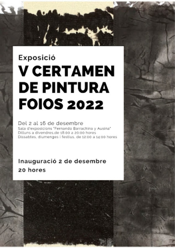 Cartel del evento V Certamen de Pintura de Foios