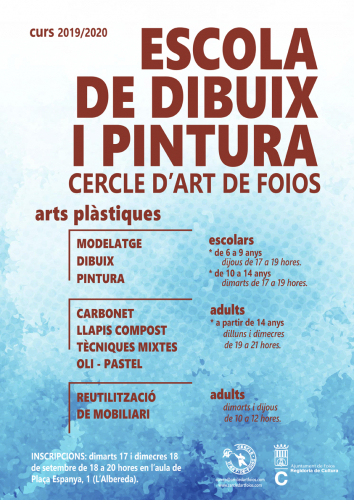Cartel del evento Escuela de Dibujo y Pintura - Curso 2019 / 2020