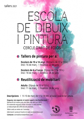 Cartel del evento Talleres escolares de Dibujo y Pintura