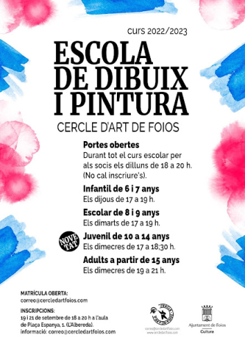 Cartel del evento Talleres de Dibujo y Pintura - curso 2022/23