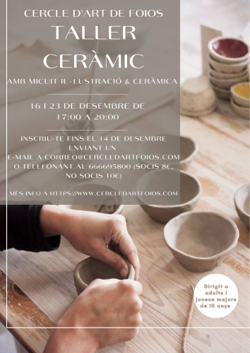 Cartel del evento Taller Cerámico